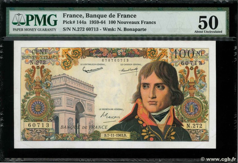 Country : FRANCE 
Face Value : 100 Nouveaux Francs BONAPARTE 
Date : 07 novemb...