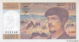 Country : FRANCE 
Face Value : 20 Francs DEBUSSY 
Date : 1982 
Period/Province/Bank : Banque de France, XXe siècle 
Catalogue reference : F.66.03 ...