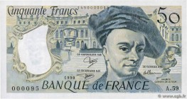 Country : FRANCE 
Face Value : 50 Francs QUENTIN DE LA TOUR Petit numéro 
Date : 1990 
Period/Province/Bank : Banque de France, XXe siècle 
Catalo...