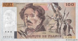Country : FRANCE 
Face Value : 100 Francs DELACROIX imprimé en continu 
Date : 1990 
Period/Province/Bank : Banque de France, XXe siècle 
Catalogu...