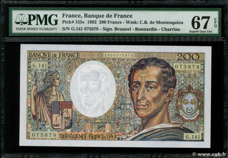 Country : FRANCE 
Face Value : 200 Francs MONTESQUIEU 
Date : 1992 
Period/Pr...