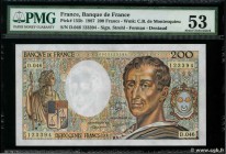 Country : FRANCE 
Face Value : 200 Francs MONTESQUIEU UNIFACE 
Date : 1987 
Period/Province/Bank : Banque de France, XXe siècle 
Catalogue referen...