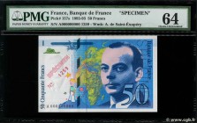 Country : FRANCE 
Face Value : 50 Francs SAINT-EXUPÉRY Spécimen 
Date : 1993 
Period/Province/Bank : Banque de France, XXe siècle 
Catalogue refer...
