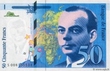 Country : FRANCE 
Face Value : 50 Francs SAINT-EXUPÉRY Mouton décalé Fauté 
Date : 1993 
Period/Province/Bank : Banque de France, XXe siècle 
Cata...
