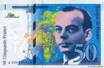 Country : FRANCE 
Face Value : 50 Francs SAINT-EXUPÉRY modifié 
Date : 1996 
Period/Province/Bank : Banque de France, XXe siècle 
Catalogue refere...