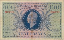 Country : FRANCE 
Face Value : 100 Francs MARIANNE 
Date : 02 octobre 1943 
Period/Province/Bank : Trésor 
Catalogue reference : VF.06.01b 
Addit...