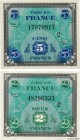 Country : FRANCE 
Face Value : 2 et 5 Francs DRAPEAU Lot 
Date : 1944 
Period/Province/Bank : Trésor 
Catalogue reference : VF.16.02 et VF.17.02 ...
