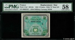 Country : FRANCE 
Face Value : 2 Francs DRAPEAU Petit numéro 
Date : 1944 
Period/Province/Bank : Trésor 
Catalogue reference : VF.16.03 
Additio...