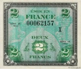 Country : FRANCE 
Face Value : 2 Francs DRAPEAU Petit numéro 
Date : 1944 
Period/Province/Bank : Trésor 
Catalogue reference : VF.16.03 
Additio...