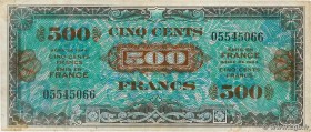 Country : FRANCE 
Face Value : 500 Francs DRAPEAU 
Date : 1944 
Period/Province/Bank : Trésor 
Catalogue reference : VF.21.01 
Additional referen...