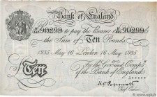 Country : ENGLAND 
Face Value : 10 Pounds Faux 
Date : 16 mai 1935 
Period/Province/Bank : Bank of England 
Catalogue reference : P.336ax 
Alphab...