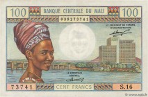 Country : MALI 
Face Value : 100 Francs 
Date : (1972) 
Period/Province/Bank : Banque Centrale du Mali 
Catalogue reference : P.11 
Alphabet - si...