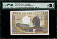 Country : MALI 
Face Value : 1000 Francs 
Date : (1970-1984) 
Period/Province/Bank : Banque Centrale du Mali 
Catalogue reference : P.13e 
Alphab...