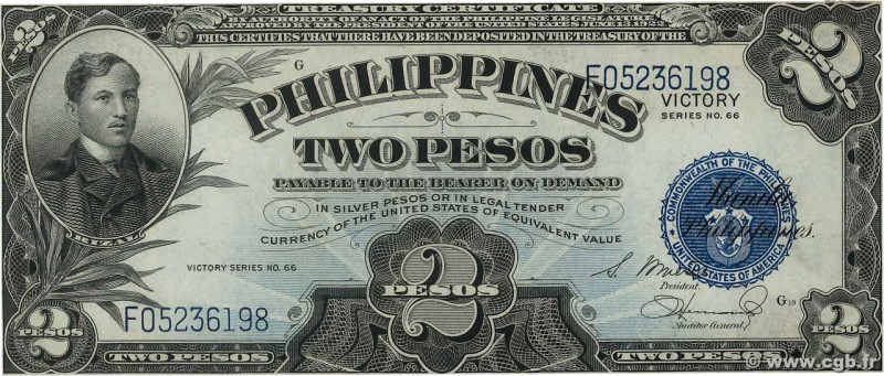 Country : PHILIPPINES 
Face Value : 2 Pesos 
Date : (1944) 
Period/Province/B...