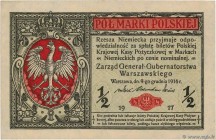 Country : POLAND 
Face Value : 1/2 Marki 
Date : 1917 
Period/Province/Bank : Polska Krajowa Kasa Pozyczkowa 
Department : Occupation Allemande 
...