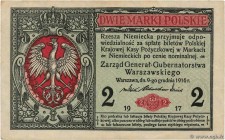 Country : POLAND 
Face Value : 2 Marki 
Date : 1917 
Period/Province/Bank : Polska Krajowa Kasa Pozyczkowa 
Department : Occupation Allemande 
Ca...