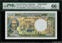Country : POLYNESIA, FRENCH OVERSEAS TERRITORIES 
Face Value : 5000 Francs Spécimen 
Date : (2001) 
Period/Province/Bank : Institut d'Émission d'Ou...