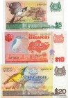 Country : SINGAPORE 
Face Value : 5, 10 et 20 Dollars Lot 
Date : (1979) 
Period/Province/Bank : Board of Commissioners Currency 
Catalogue refere...
