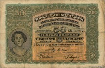 Country : SWITZERLAND 
Face Value : 50 Francs 
Date : 23 novembre 1927 
Period/Province/Bank : Banque Nationale Suisse 
Catalogue reference : P.34...