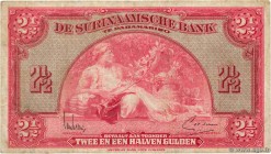 Country : SURINAM 
Face Value : 2,5 Gulden 
Date : 01 janvier 1942 
Period/Province/Bank : De Surinaamsche Bank 
Catalogue reference : P.87b 
Alp...
