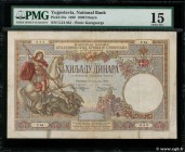 Country : YUGOSLAVIA 
Face Value : 1000 Dinara 
Date : (1920) 
Period/Province/Bank : Banque Nationale du Royaume des Serbes, Croates et Slovènes ...