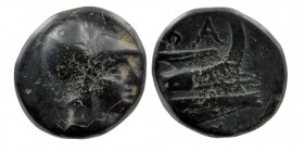 KINGS OF MACEDON. Demetrios I Poliorketes, 306-283 BC. AE
Uncertain mint in Asia Minor, circa 290-283. 
Obv: Head of Athena to right, wearing crested ...