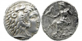 Kings of Macedon. Uncertain mint. Alexander III "the Great" 336-323 BC. Tetradrachm AR
Obv: Head of Herakles to right, wearing lion skin headdress.
Re...