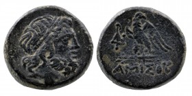 PONTOS. Amisos. Ae (Late 2nd/Early 1st centuries BC). Time of Mithradates VI Eupator.
Obv: Laureate head of Zeus right.
Rev: ΑΜΙΣΟΥ.
Eagle standing le...