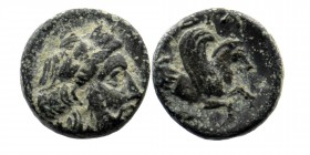 MYSIA. Lampsakos. Ae (4th-3rd centuries BC).
Laureate head of female right
Rev: Forepart of Pegasos right; uncertain symbol below.
Cf. BMC 53-6 (symbo...