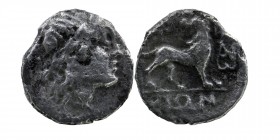 Ionia. Miletos . 350-325 BC AR Hemidrachm
Laureate head of Apollo right / Lion standing right
1,84 gr. 15 mm