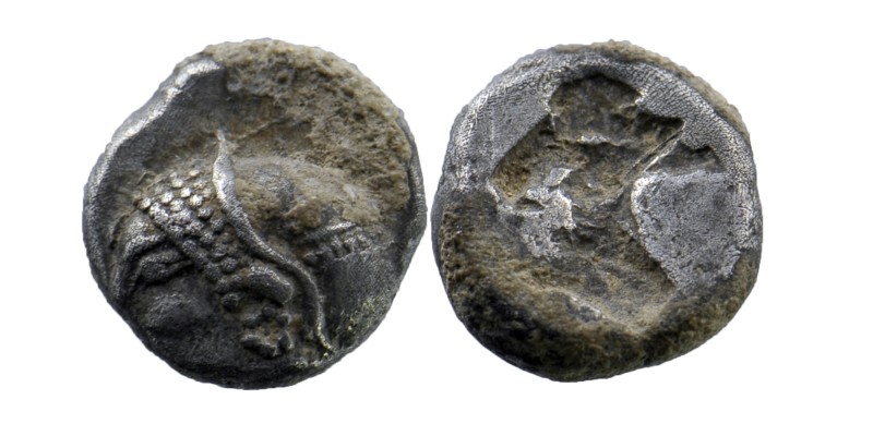 Ionia, Phokaia. Ca. 521-478 B.C. AR obol
Archaic female head left / Quadripartit...