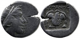 Islands off Caria, Rhodos. Rhodes. 170-150 B.C. AR 
Helios, radiate head right / Rose with bud to right, all in incuse square. 
BMC 268-270; SNG Copen...