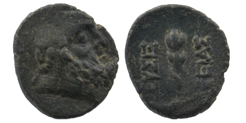 CILICIA, Aigeai. Circa 47-27 BC AE
Laureate head of Herakles right / Club 
SNG L...