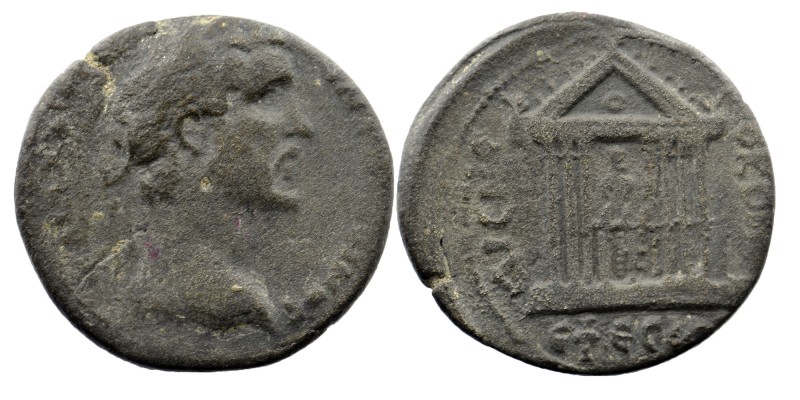 IONIA. Ephesus. Antoninus Pius (138-161). Ae.
Obv: AI KAICAP ANTΩNЄINOC.
Laureat...