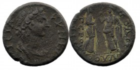 Ionia, Smyrna. Pseudo-autonomous 3rd century. Uncertain Magistrate 
Draped bust of the Senate right.
Rev: Boule, veiled, standing right, facing Nemesi...