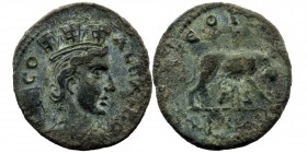 TROAS. Alexandria. Pseudo-autonomous. Time of Trebonianus Gallus (251-253). Ae 
Obv:Turreted and draped bust of Tyche right.
Rev: Horse grazing right....