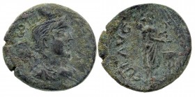 TROAS. Alexandria. Pseudo-autonomous. Time of Trebonianus Gallus or Valerian I (251-260). Ae As. 
Obv: Turreted and draped bust of Tyche right; vexill...