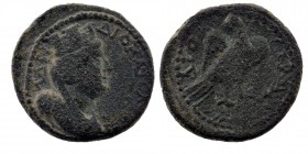PHRYGIA. Laodicea ad Lycum. Pseudo-autonomous. (2nd-3rd centuries). Ae
Obv: ΛAOΔIKЄIA.
Turreted and draped bust of Tyche right.
Rev: ΛAOΔIKЄΩN.
Eagle,...