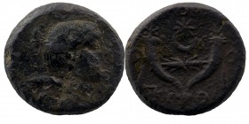 PHRYGIA. Philomelion. Ae (Late 2nd-1st centuries BC). Skythi magistrate.
Obv: Draped bust of Nike right, with palm frond over shoulder; c/m: Bee withi...