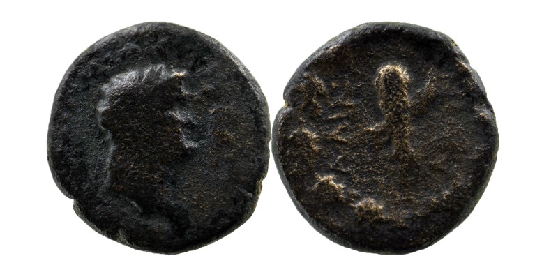 CARIA. Alinda Nero (54-68). Ae.
laureate head of Nero right
Rev: club and bow ca...