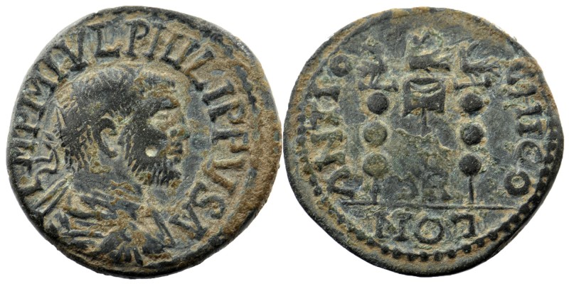 Pisidia, Antioch. Philip I. A.D. 244-249. AE
Radiate, draped, and cuirassed bust...