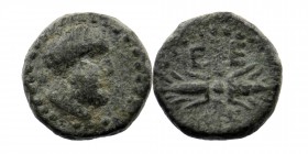 Pisidia, Selge AE . Circa 2nd-1st Century BC.
Laureate head of Herakles right, club over shoulder
Rev: Thunderbolt, bow to right.
SNG Copenhagen 263; ...