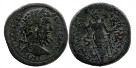 Pisidia, Antiochia. Septimius Severus. A.D. 193-211. AE
laureate head right/Mên standing right
SNG France 1101-2
25,36 gr. 35 mm