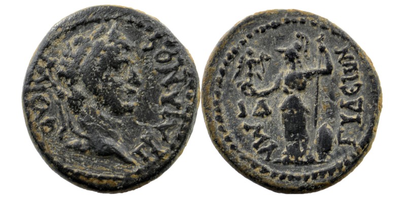 Pamphylia. Magydos. Trajan AD 98-117
Obv: ΤΡΑΙΑΝΟϹ ΚΑΙϹΑΡ; laureate head of Traj...