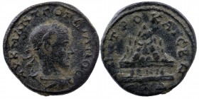 CAPPADOCIA. Caesarea. Gordian III (238-244). Ae.
Rev: Laureate and draped bust right
Obv: Agalma of Mount Argaeus placed on altar.
Sydenham 315
10,13 ...