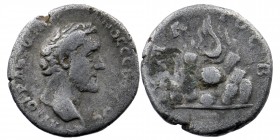 Antonius Pius AR of Caesarea, Cappadocia. AD 138-161.
Laureate head right / Mt. Argaeus, star above. 
Sydenham 300.
2,74 gr. 17 mm