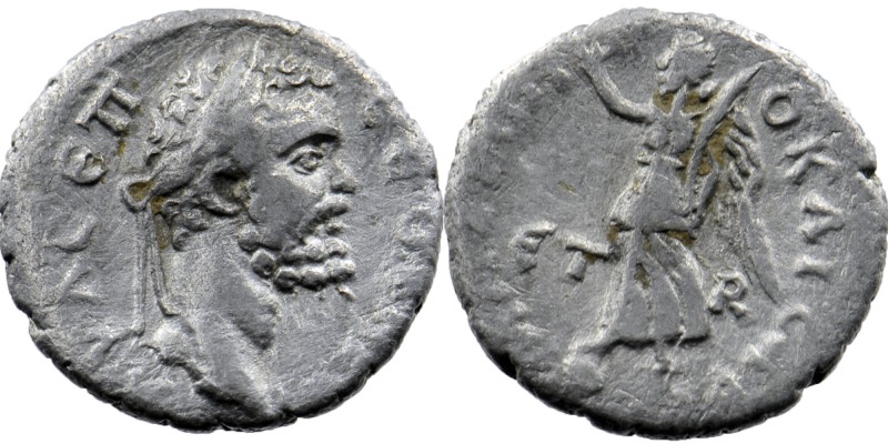 Cappadocia, Caesarea. Septimius Severus. A.D. 193-211. AR drachm
laureate head o...