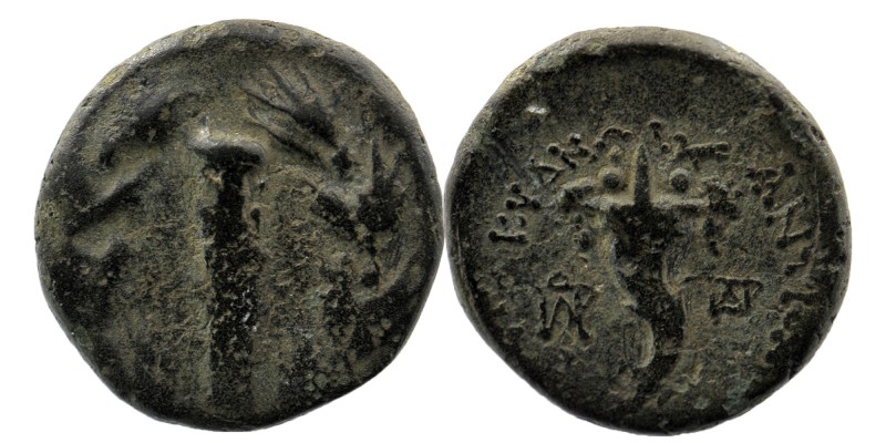 CILICIA. Tarsos. Time of Antiochos IV of Syria (175-164 BC). Ae.
Obv: Club withi...