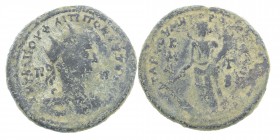 CILICIA. Tarsos. Philip I the Arab (244-249). Ae.
Obv: Laureate, draped and cuirassed bust right.
Rev: Tyche standing left, holding rudder and cornuco...