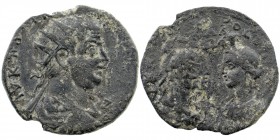 Cilicia, Seleucia ad Calycadnum. Valerian I (253-260). AE
Radiate, draped and cuirassed bust right
Busts of Apollo and Artemis.
SNG BnF 1063; SNG Leva...